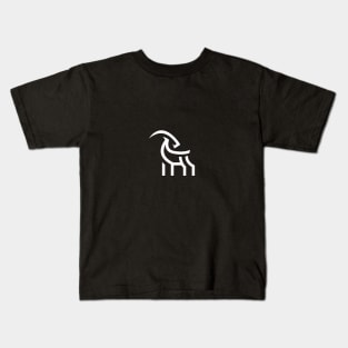 simple mountain goat icon Kids T-Shirt